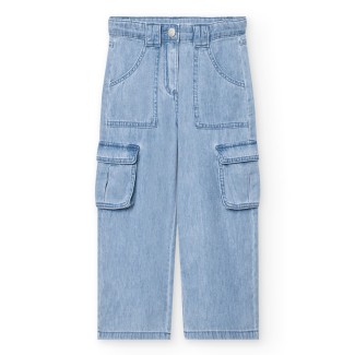 Nohavice široké s kapsami Denim